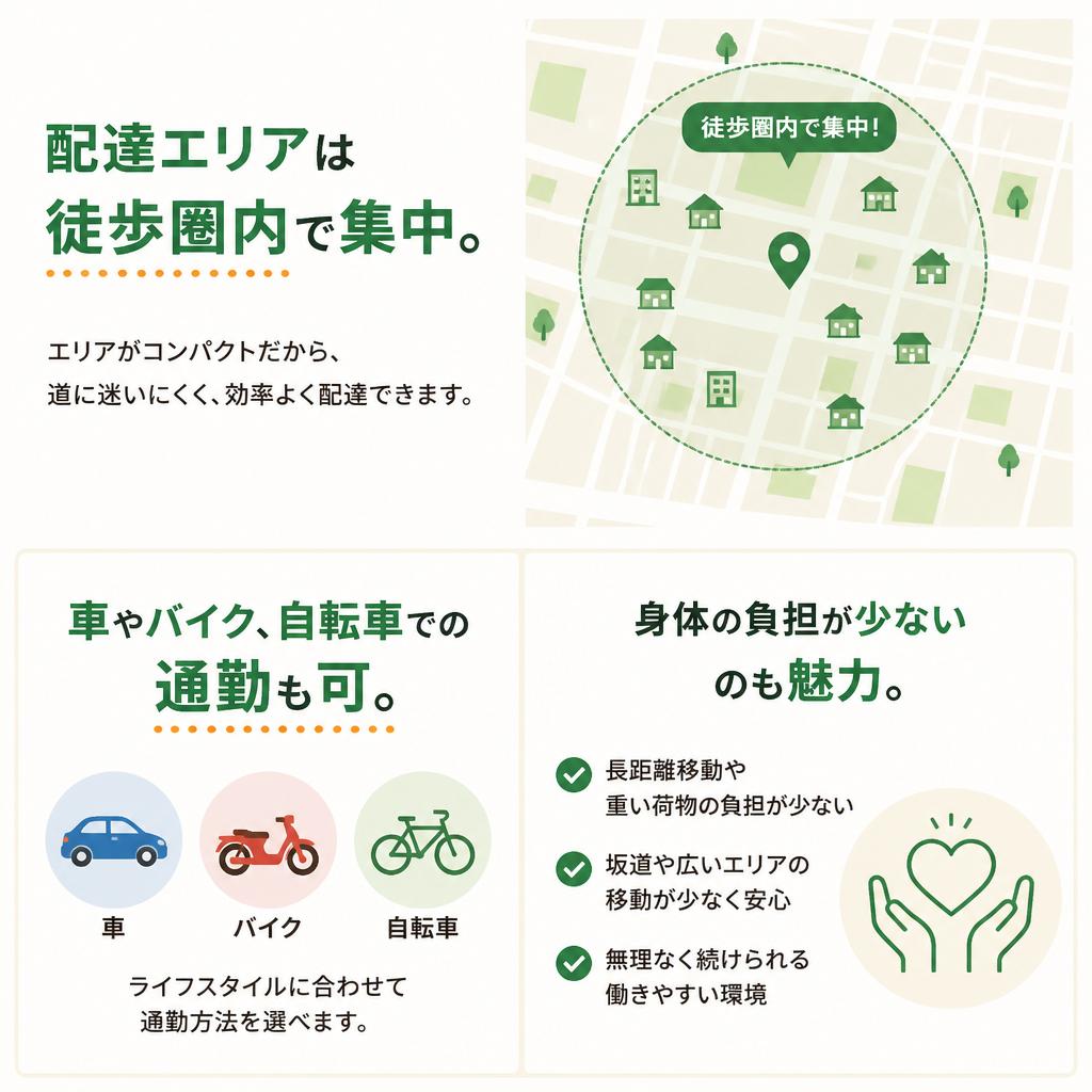 近距離通勤で便利