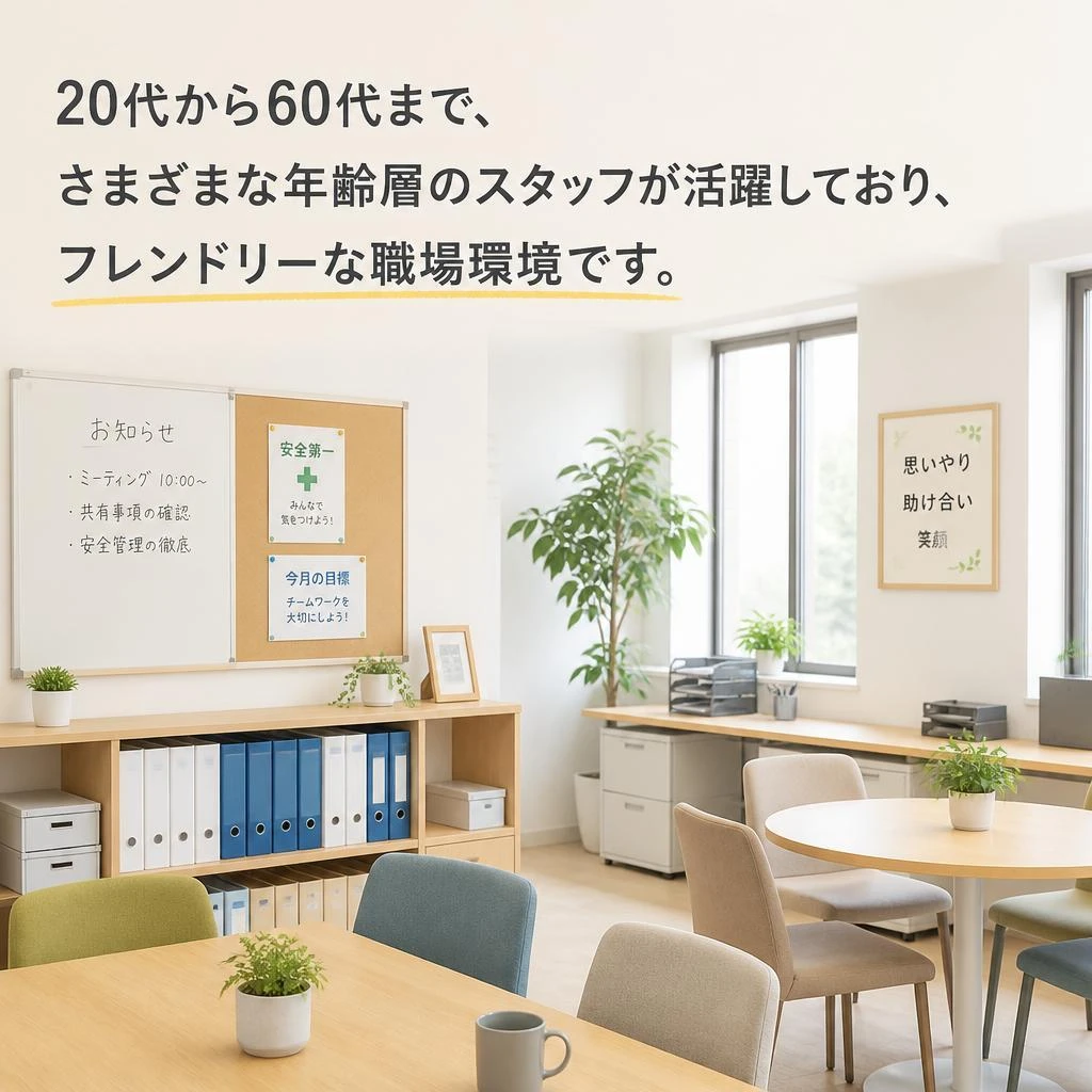 幅広い年齢層のスタッフが活躍中