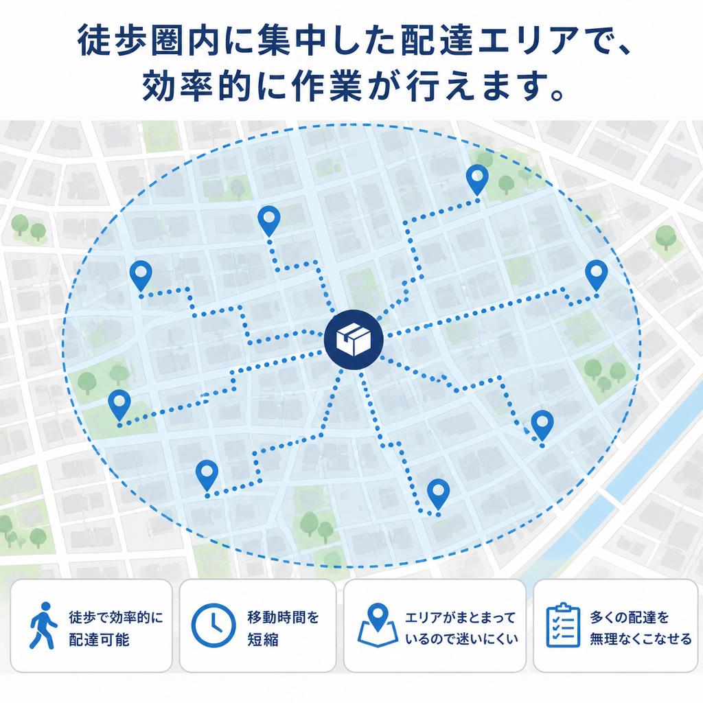配達エリアと業務内容