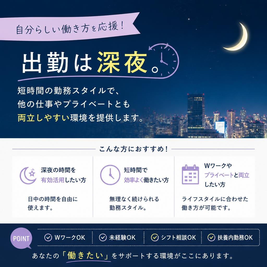 早朝勤務で時間を有効活用！