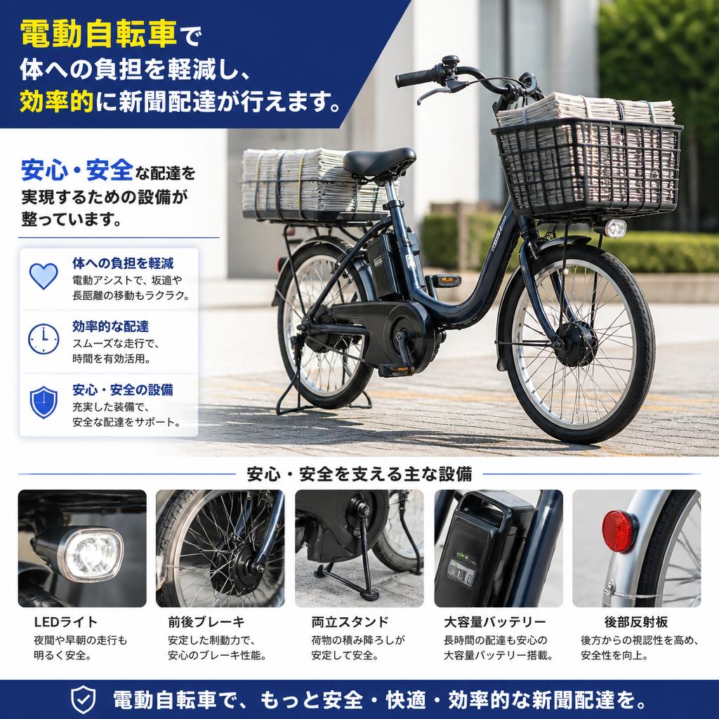 電動自転車での快適配達