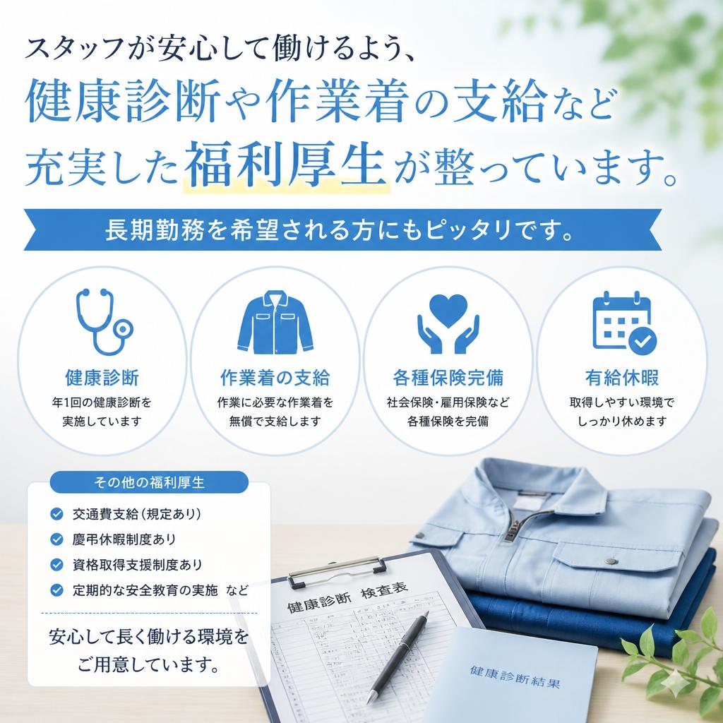 快適な勤務環境と福利厚生