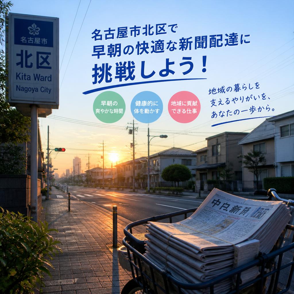 名古屋市北区で早朝の快適な新聞配達に挑戦しよう！