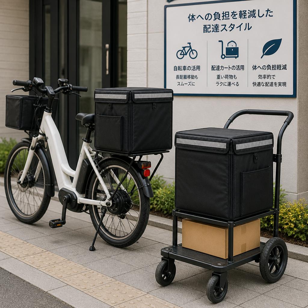 体への負担が少ない配達方法