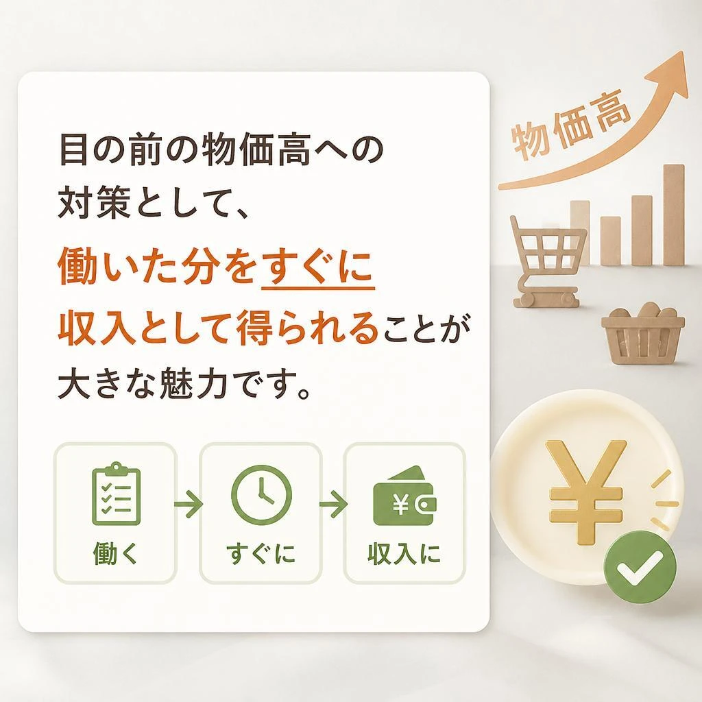 物価高でも安心の即金