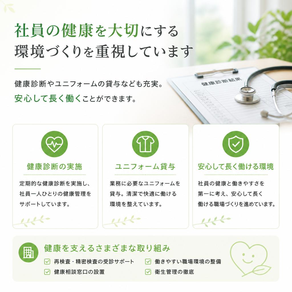 安心して続けられる職場