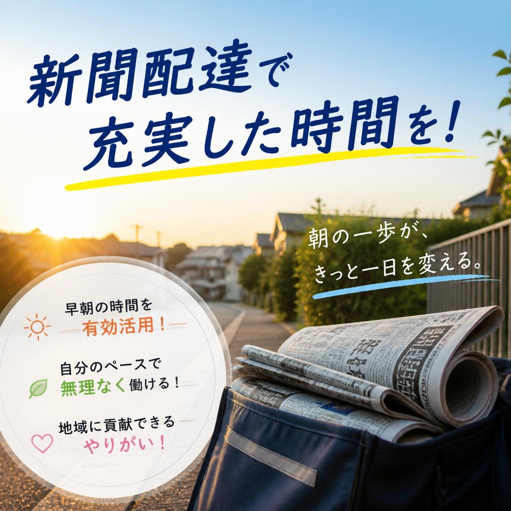 新聞配達で充実した時間を！