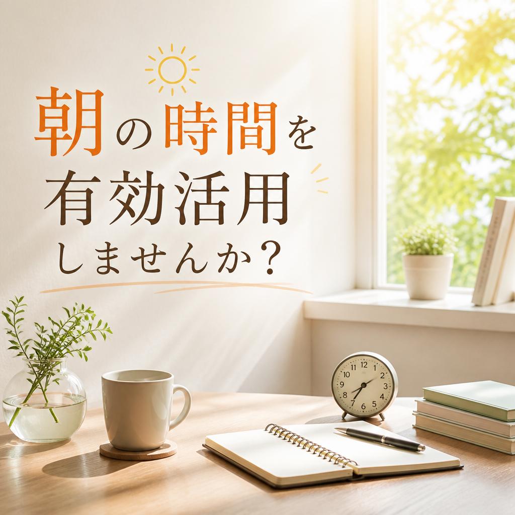 朝の時間を有効活用しませんか？