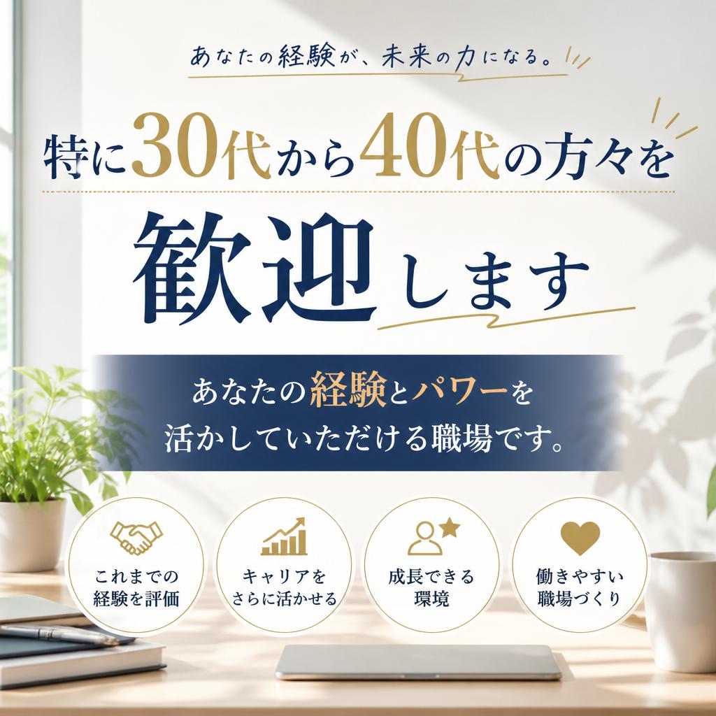30代から40代の方が大活躍中！