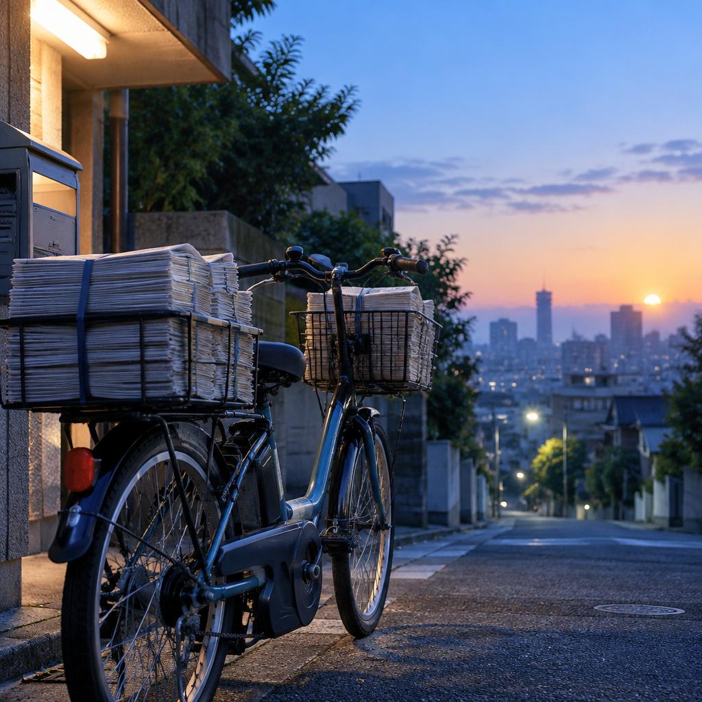午前2時40分出勤、2時間で朝刊配達！電動自転車でラクラク働いて、月給6万～8万円を目指しませんか？名古屋市北区黒川北の新聞配達スタッフ募集