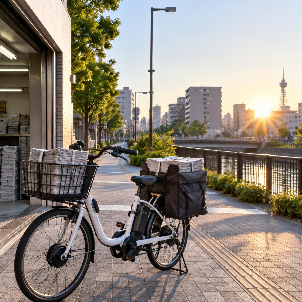 名古屋市北区黒川で、朝の2時間を自分らしく。電動自転車で始める朝刊配達。